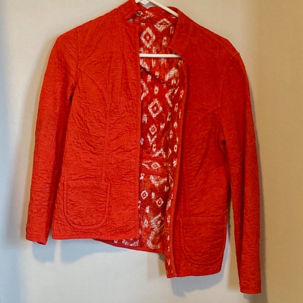 Orange and white jacket